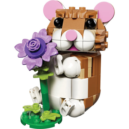LEGO® Creator 3-in-1 Cute Hamster with a Flower - Đồ Chơi Lắp Ráp 3 Trong 1 Chuột Hamster, Nhím & Đại Bàng - LEGO 31376 - Hình ảnh chi tiết 2