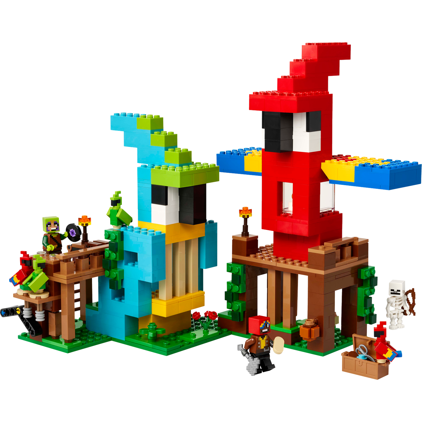 LEGO® Minecraft® The Parrot Houses - Bộ Lắp Ráp Ngôi Nhà Vẹt - LEGO 21282 - Hình ảnh chi tiết 2