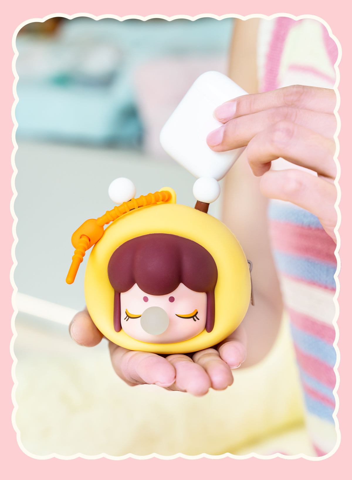 Rolife Baby Nanci Fluffy Party Headphone Case - Ốp tai nghe lông xù Art Toy - Rolife