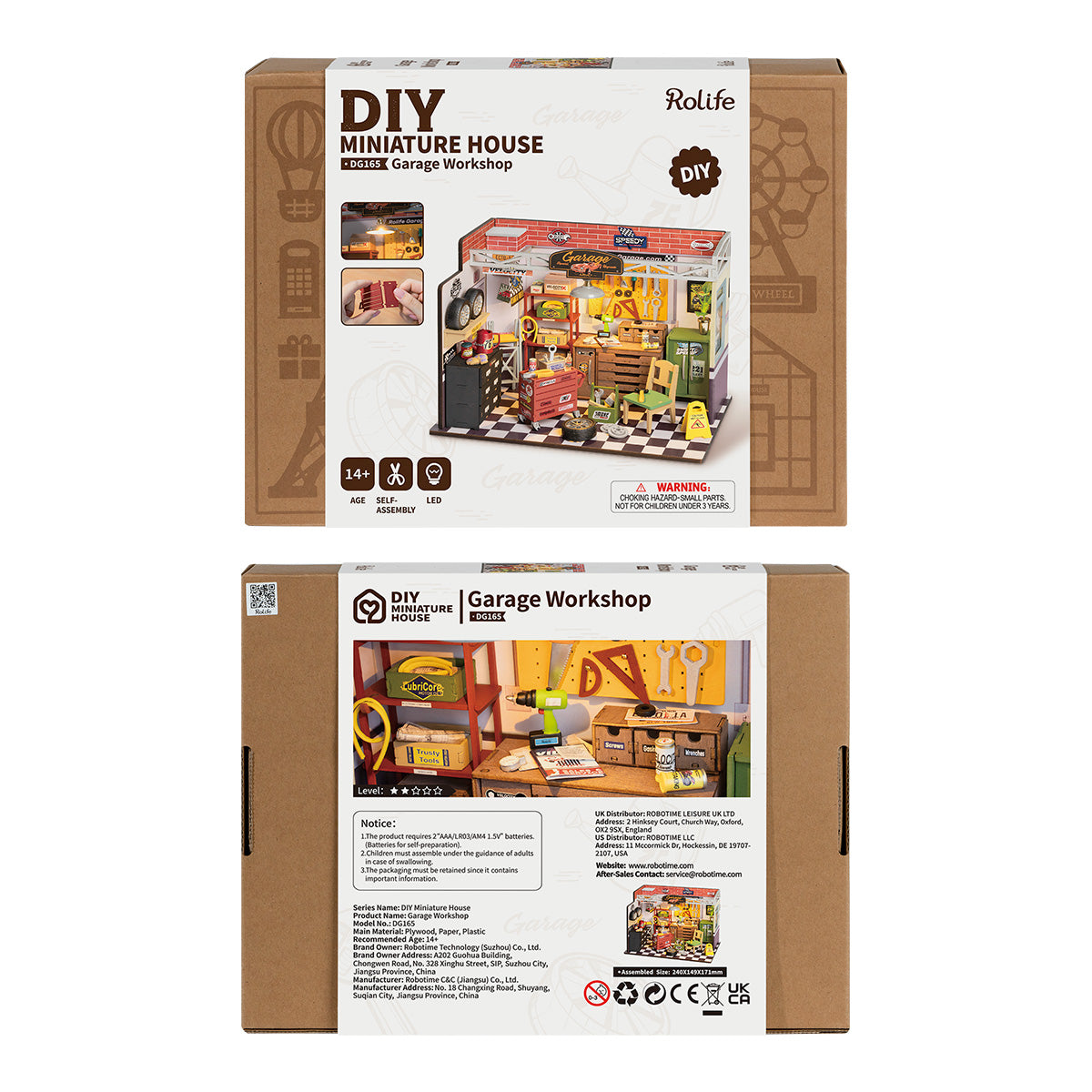 Rolife DIY Miniature House Kit - Garage Workshop DG165 - Mô hình nhà gỗ tí hon tự làm - Rolife