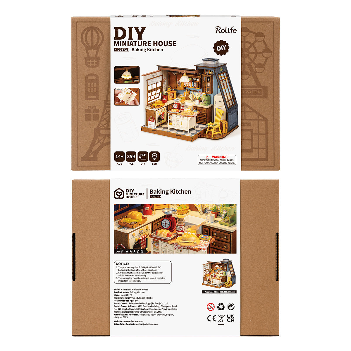 Rolife Baking Kitchen DIY Miniature House DG172 - Mô hình gỗ lắp ráp căn bếp thu nhỏ - Rolife