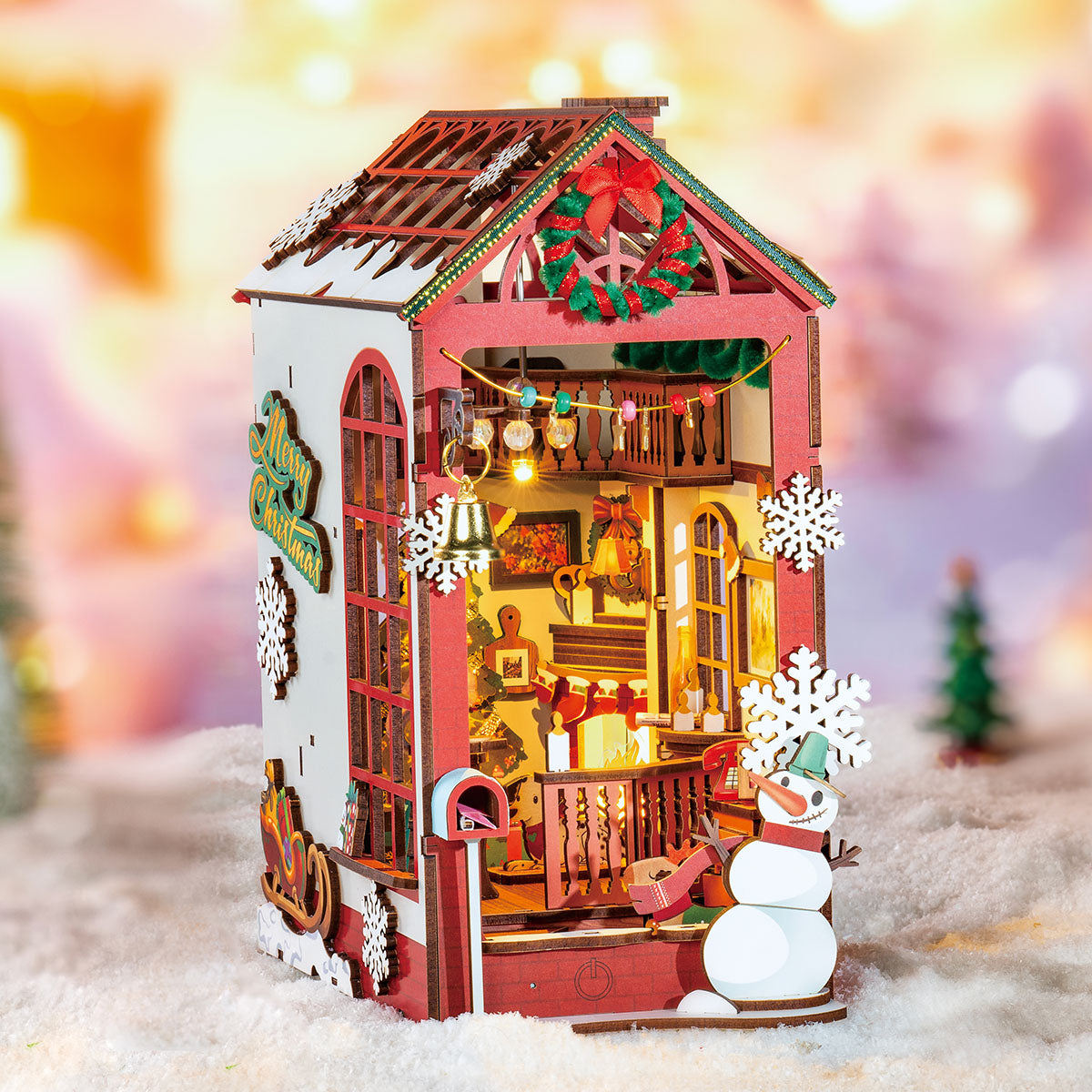 Rolife DIY Book Nook Insert - Christmas Indoor Scene TGC07 - Mô hình gỗ 3D lắp ráp - Rolife