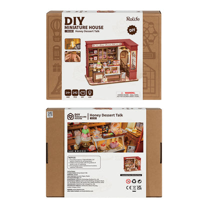 Rolife DIY Miniature House - Honey Dessert Talk DG168 - Mô hình tiệm bánh ngọt Pháp thu nhỏ - Rolife