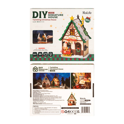 Rolife DIY Miniature House - Twinkling Christmas House DS036 - Mô hình nhà gỗ tí hon Giáng sinh - Rolife DS036