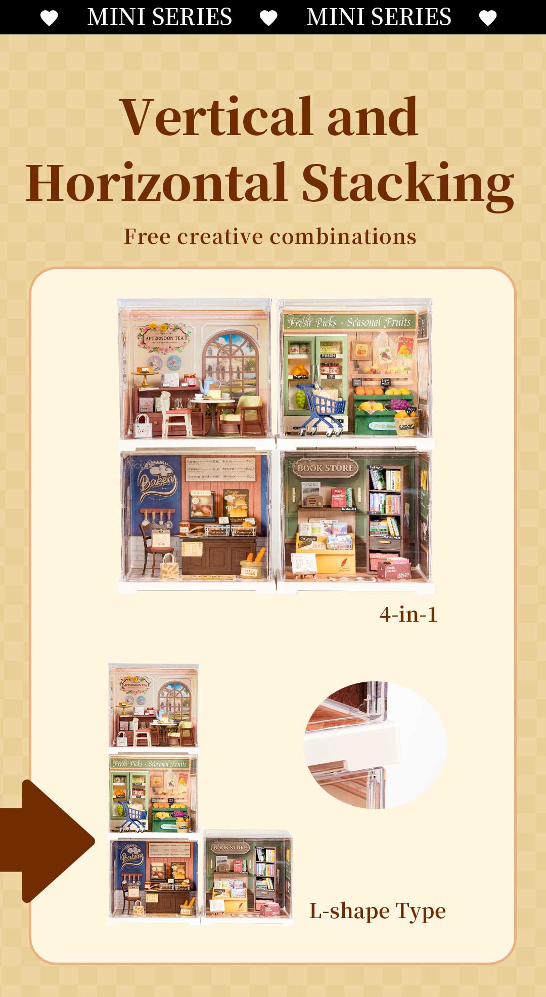 Rolife Mini Super Creator Shop Series - Bộ mô hình lắp ráp nhà búp bê tí hon DIY - Rolife