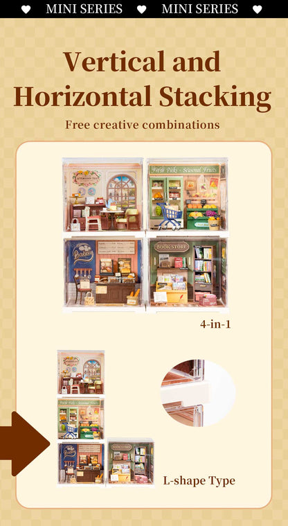 Rolife Mini Super Creator Shop Series - Bộ mô hình lắp ráp nhà búp bê tí hon DIY - Rolife