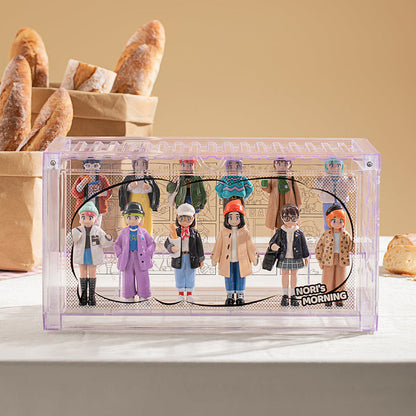 Self-Assembly Display Box Container - Nori's Morning Hộp Trưng Bày Lắp Ghép Pop Mart