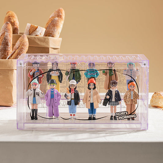 Self-Assembly Display Box Container - Nori's Morning Hộp Trưng Bày Lắp Ghép Pop Mart