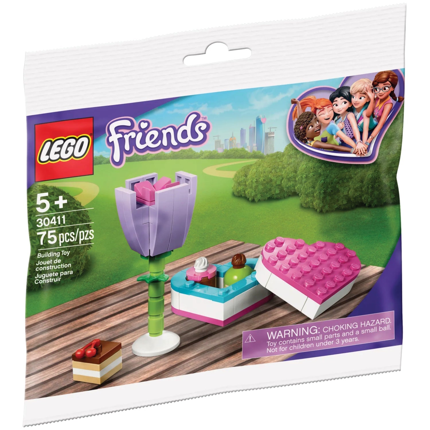 LEGO® Friends™ Chocolate Box & Flower - Đồ chơi lắp ráp Hộp sô cô la và hoa - LEGO 30411 - Góc nhìn khác 3