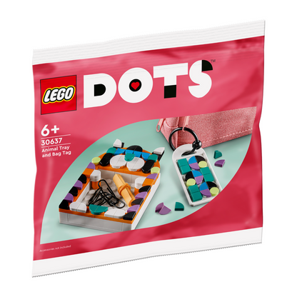 LEGO® DOTS™ Animal Tray and Bag Tag - Khay Đựng Đồ và Thẻ Treo Túi - LEGO 30637 - Hình ảnh chi tiết 2