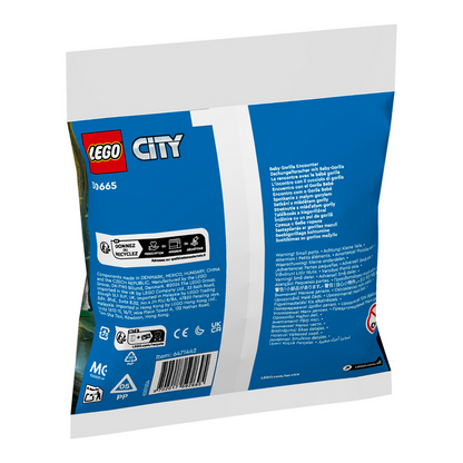 LEGO® City Baby Gorilla Encounter - Bộ Đồ Chơi Khám Phá Rừng Xanh (30665) - Góc nhìn khác 3