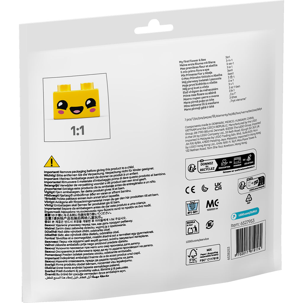 LEGO® DUPLO™ My First Flower & Bee - Đồ Chơi Lắp Ráp Hoa Và Ong Cho Bé - LEGO 30686 - Góc nhìn khác 3