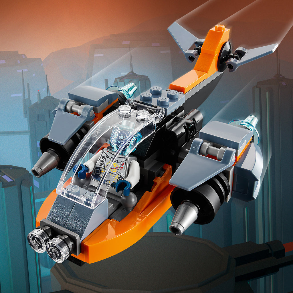LEGO® Creator 3-in-1 Cyber Drone Đồ chơi lắp ráp Không gian 3 trong 1 (31111) - Hình ảnh bổ sung 6
