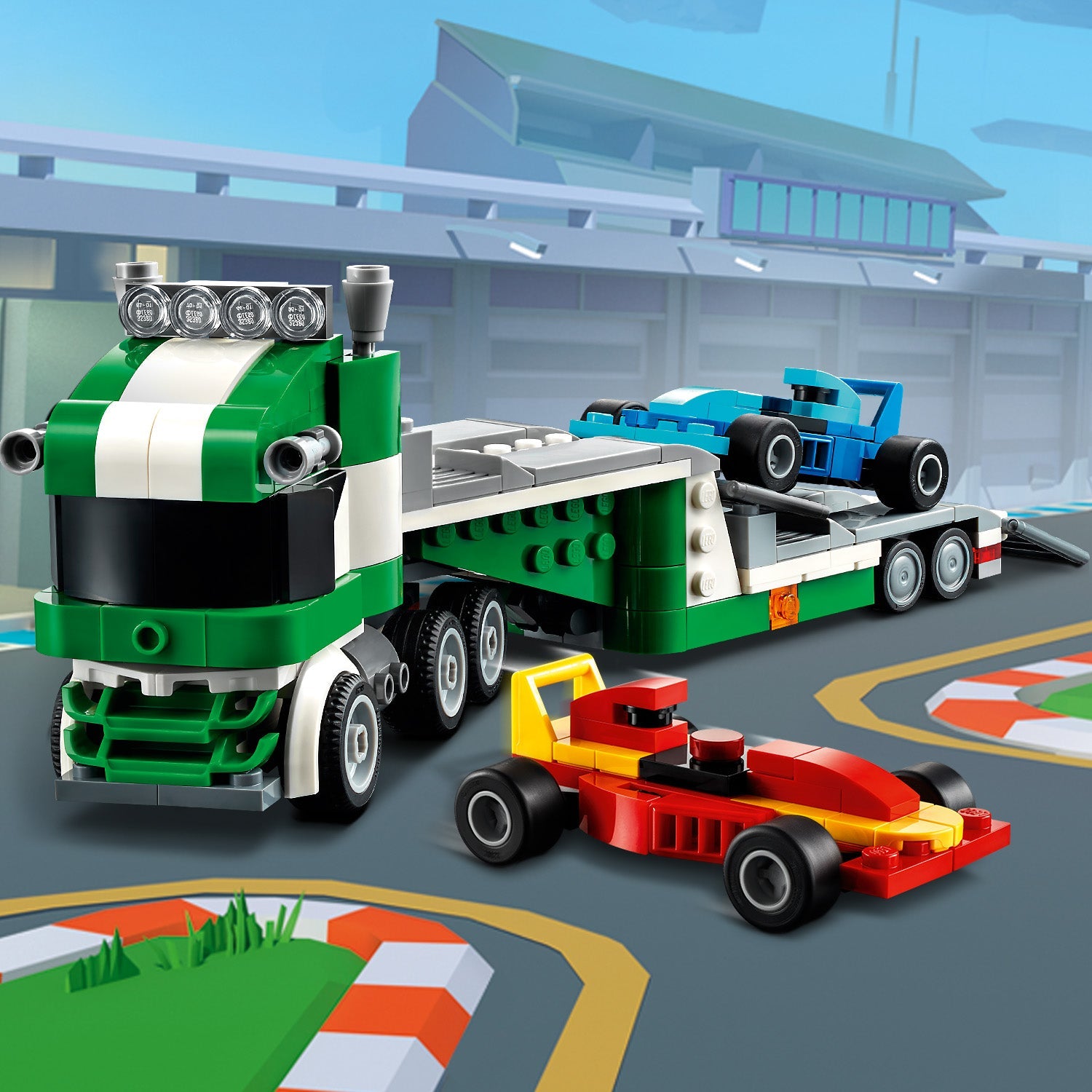 LEGO® Creator 3-in-1 Race Car Transporter - Đồ Chơi Lắp Ráp Xe Vận Chuyển Đua Xe 3 trong 1 - LEGO 31113 - Hình ảnh bổ sung 6