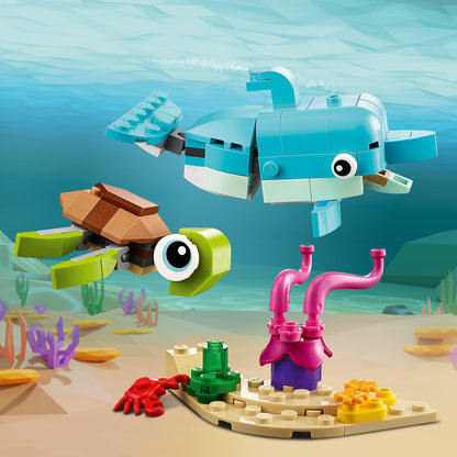 LEGO® Creator 3-in-1 Dolphin and Turtle - Bộ lắp ráp sinh vật biển 3 trong 1 - LEGO 31128 - Hình ảnh bổ sung 7
