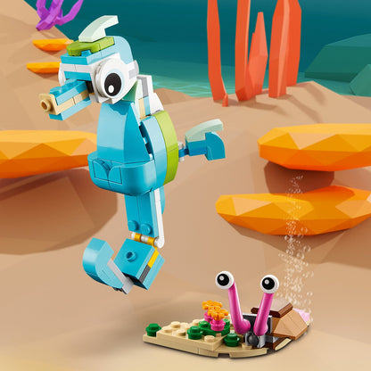 LEGO® Creator 3-in-1 Dolphin and Turtle - Bộ lắp ráp sinh vật biển 3 trong 1 - LEGO 31128 - Hình ảnh bổ sung 8