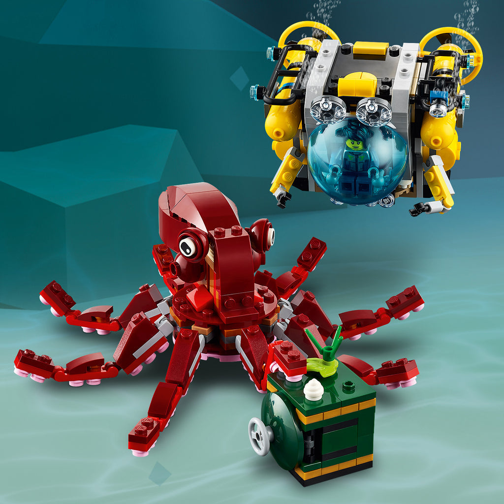 LEGO® Creator 3-in-1 Sunken Treasure Mission - Bộ Lắp Ráp Sứ Mệnh Kho Báu Dưới Biển - LEGO 31130 - Hình ảnh bổ sung 8