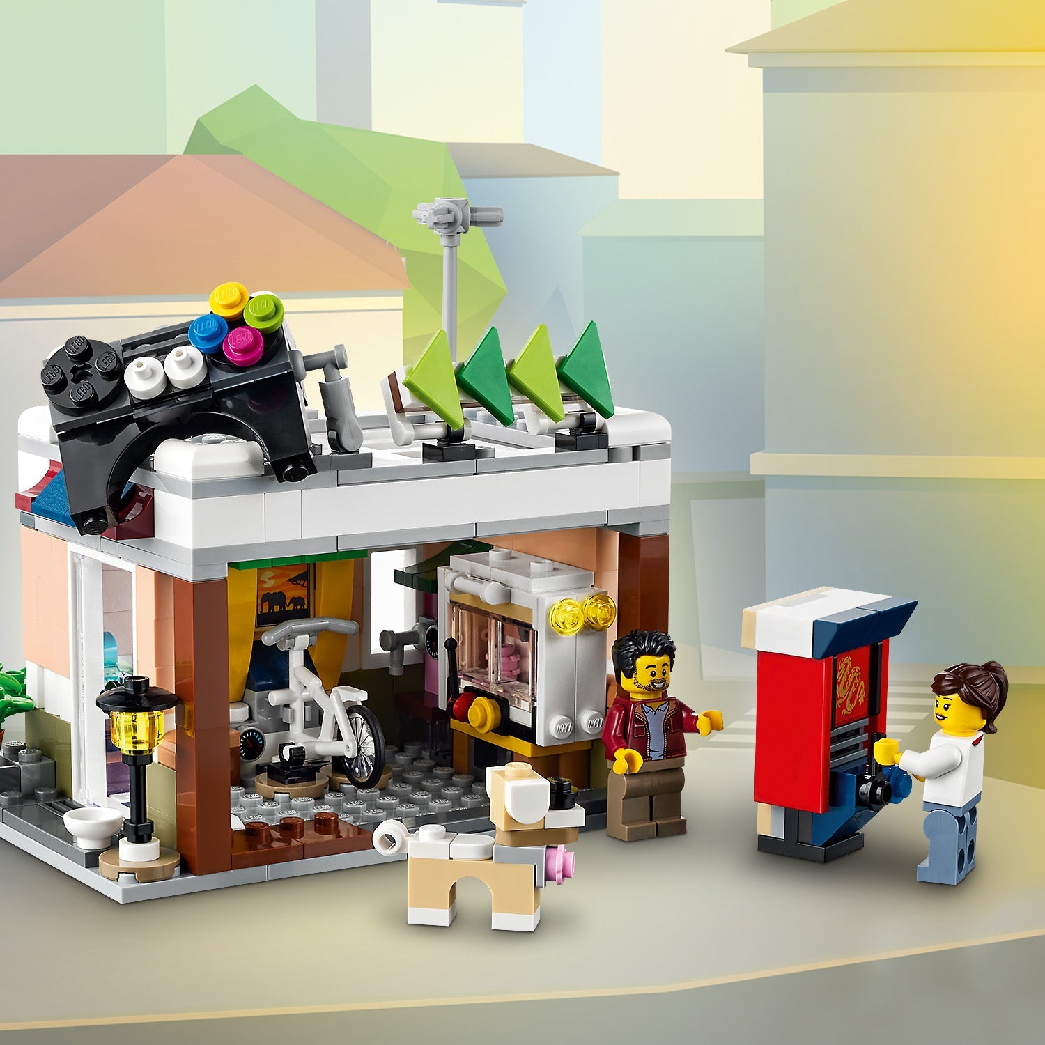 LEGO® Creator 3-in-1 Downtown Noodle Shop - Đồ Chơi Lắp Ráp Tiệm Mì Trung Tâm Thành Phố LEGO 31131 LEGO - ảnh 2 - Lego