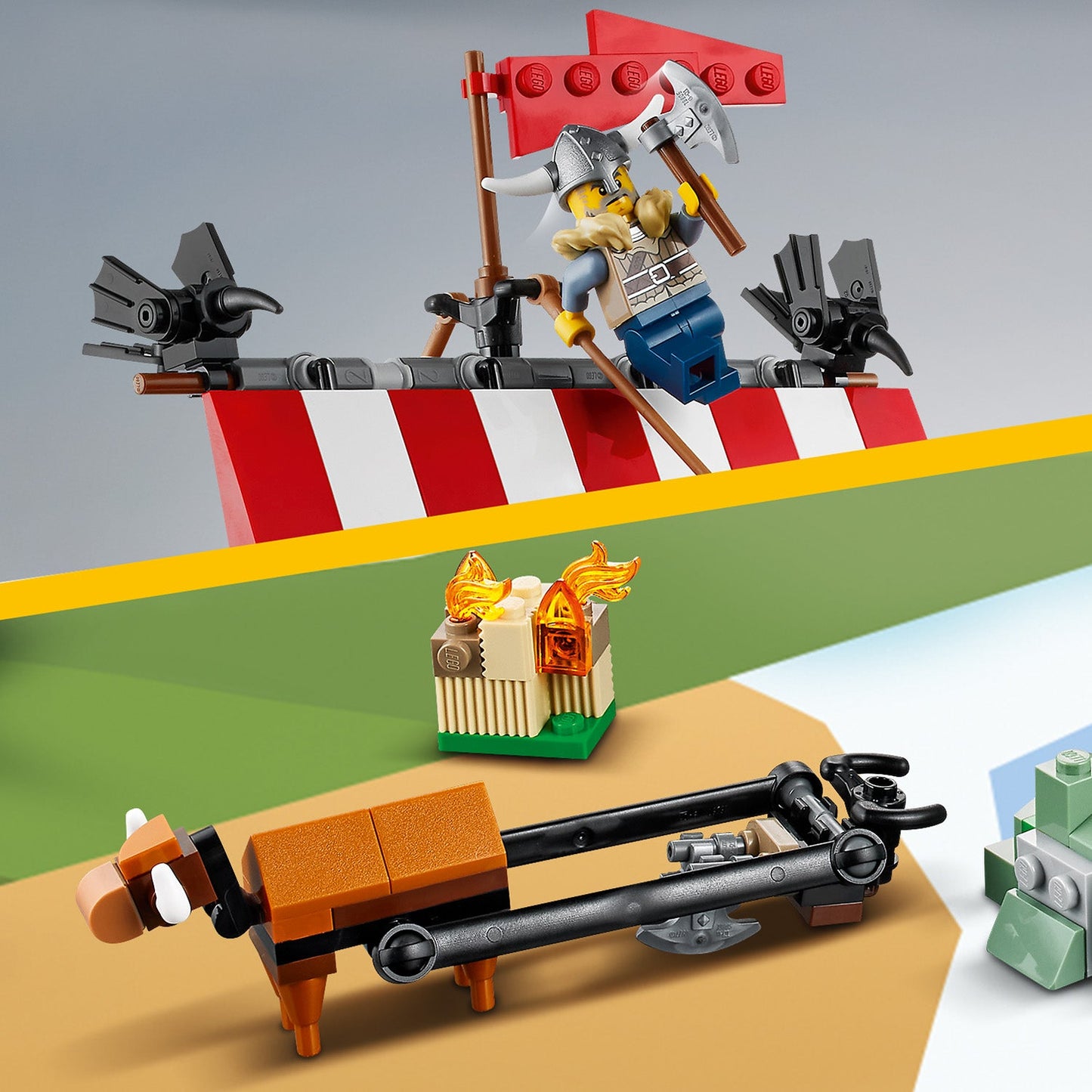 LEGO® Creator 3-in-1 Viking Ship and the Midgard Serpent - Bộ Đồ Chơi Lắp Ráp Tàu Viking (31132) - Hình ảnh bổ sung 5