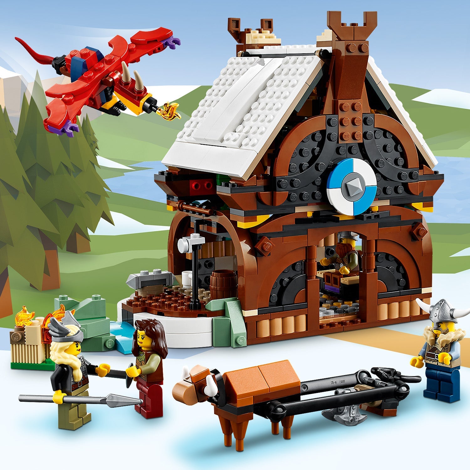 LEGO® Creator 3-in-1 Viking Ship and the Midgard Serpent - Bộ Đồ Chơi Lắp Ráp Tàu Viking (31132) - Hình ảnh bổ sung 6