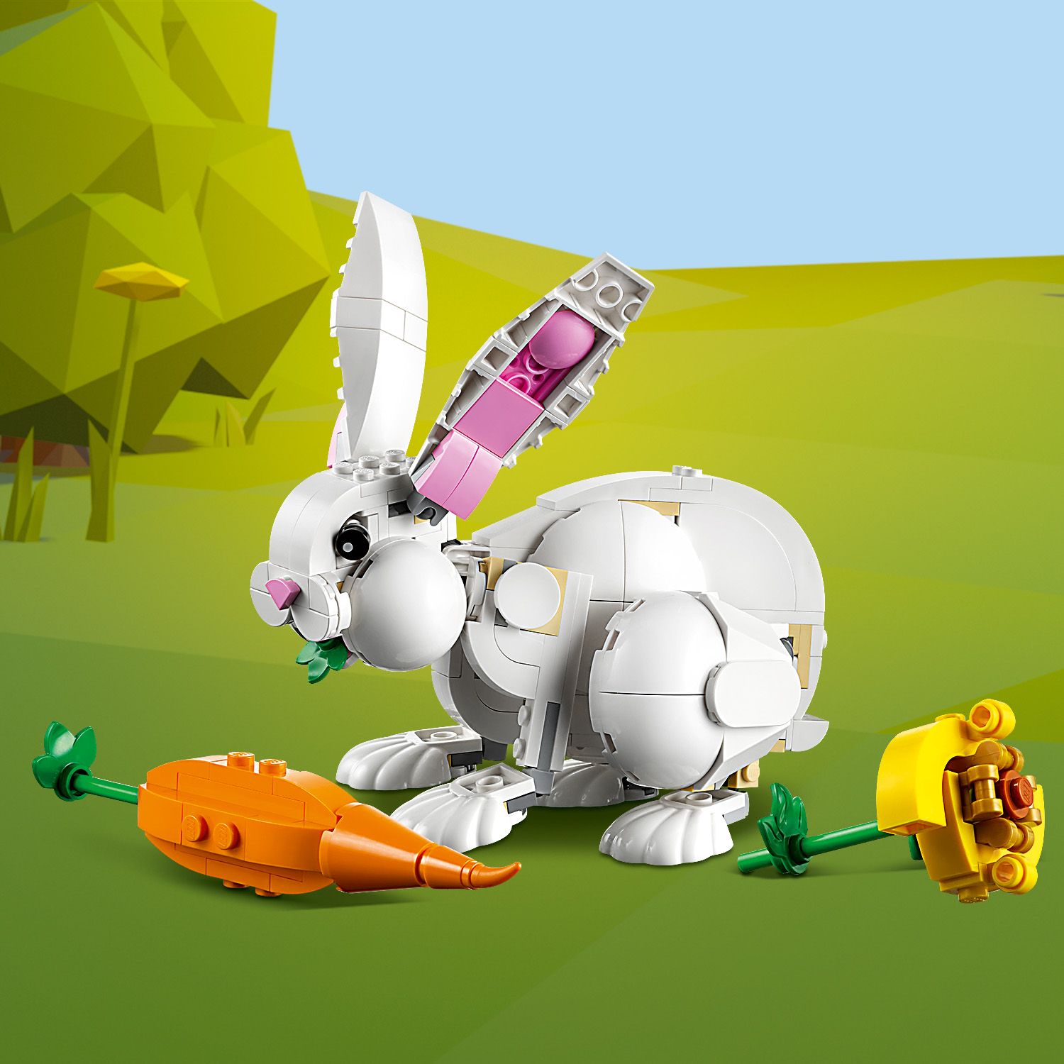 LEGO® Creator 3-in-1 White Rabbit - Bộ Lắp Ráp Đồ Chơi Động Vật 3 Trong 1 LEGO 31133 LEGO - ảnh 4 - LEGO Sets