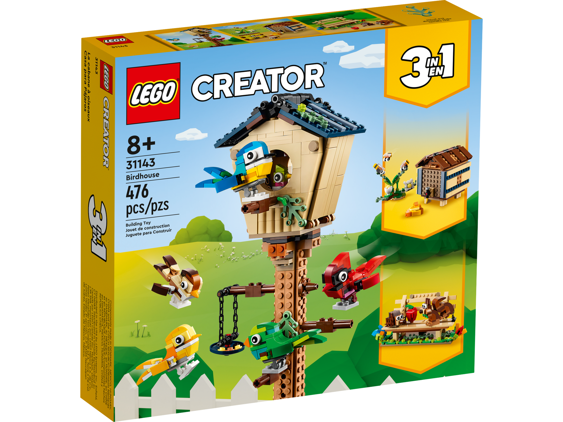 LEGO Creator 3-in-1 Birdhouse - Bộ Lắp Ráp Nhà Chim 3 Trong 1 (31143) - Hình ảnh chi tiết 2