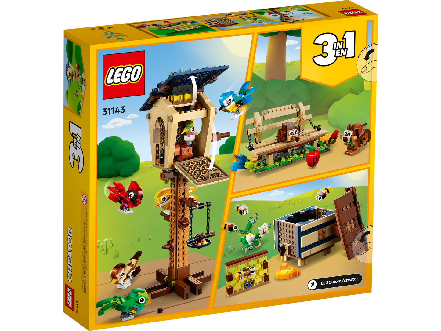 LEGO Creator 3-in-1 Birdhouse - Bộ Lắp Ráp Nhà Chim 3 Trong 1 (31143) - Góc nhìn khác 3