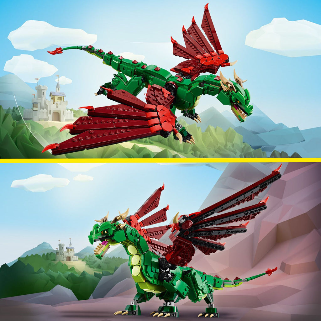 LEGO® Creator 3-in-1 Medieval Dragon - Bộ Lắp Ráp Rồng Trung Cổ 3 Trong 1 (31161)