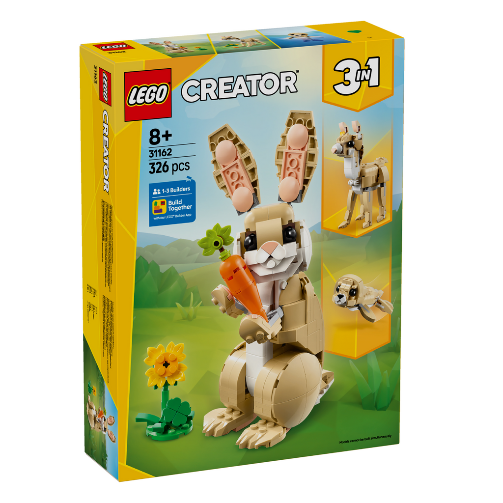 LEGO® Creator 3-in-1 Cute Bunny - Đồ chơi lắp ráp Thỏ con dễ thương 31162 - Hình ảnh sản phẩm