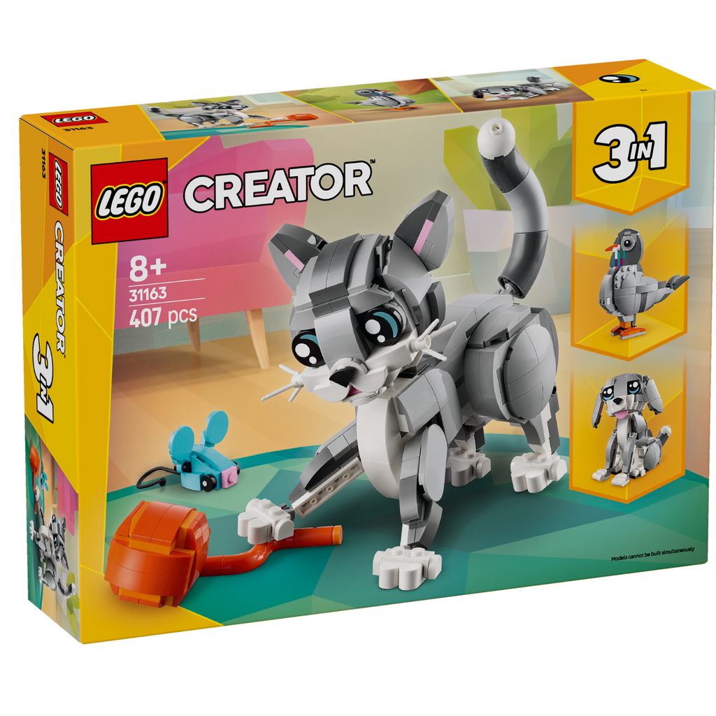 LEGO® Creator 3-in-1 Playful Cat - Đồ chơi lắp ráp 3 trong 1 Mèo Nghịch Ngợm - LEGO 31163 - Hình ảnh sản phẩm