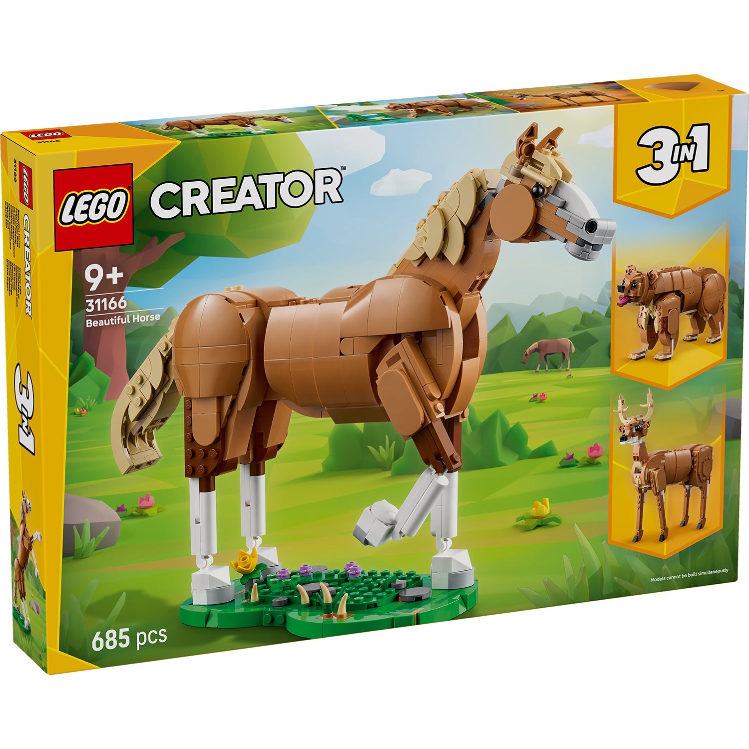 LEGO® Creator 3-in-1 Beautiful Horse - Đồ Chơi Lắp Ráp Động Vật 3-trong-1 (31166) - Hình ảnh sản phẩm