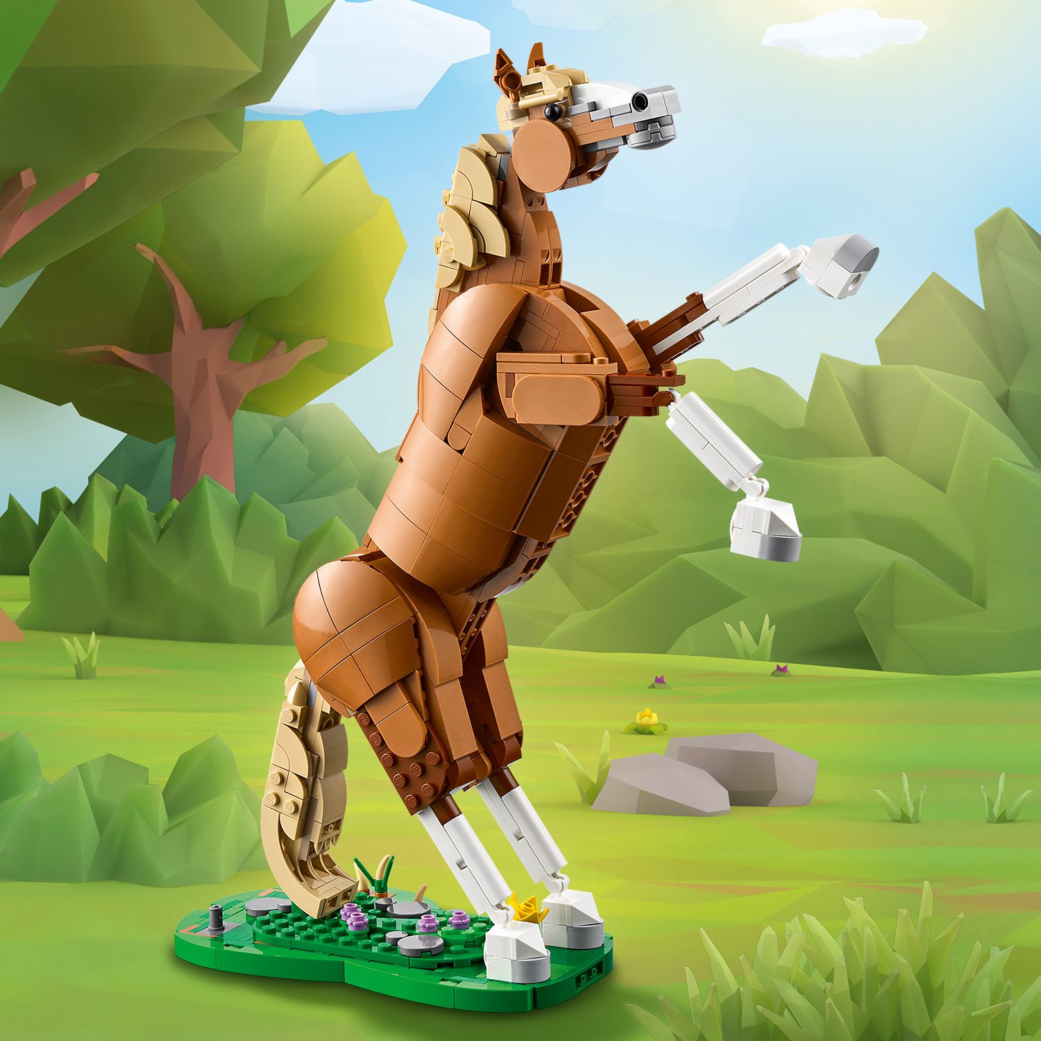 LEGO® Creator 3-in-1 Beautiful Horse - Đồ Chơi Lắp Ráp Động Vật 3-trong-1 (31166) LEGO - ảnh 1 - Lego