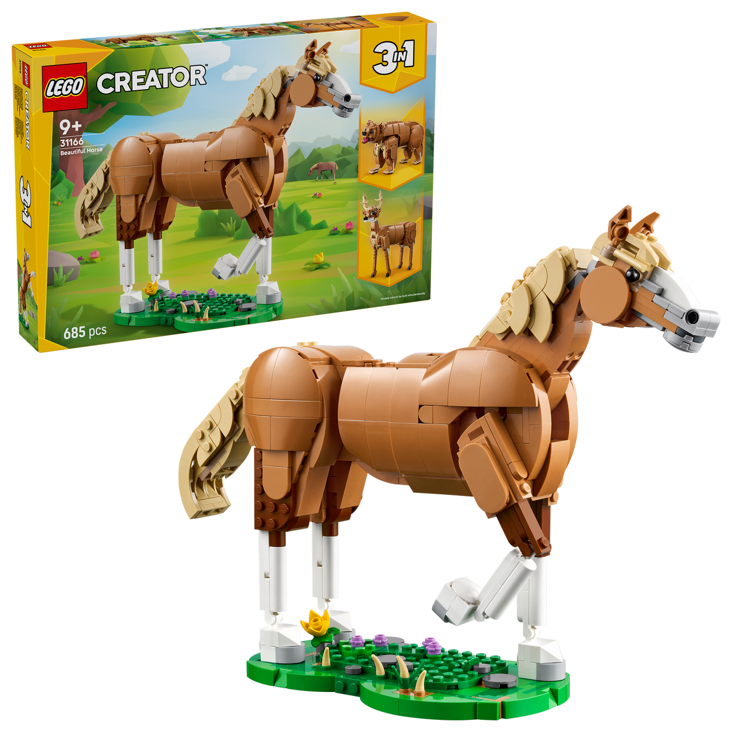 LEGO® Creator 3-in-1 Beautiful Horse - Đồ Chơi Lắp Ráp Động Vật 3-trong-1 (31166) LEGO - ảnh 4 - Lego