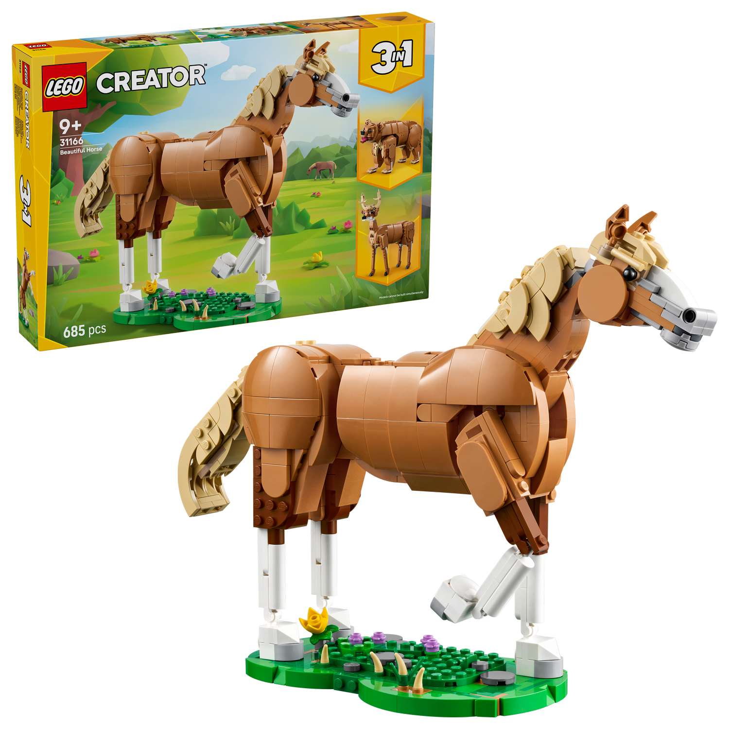 LEGO® Creator 3-in-1 Beautiful Horse - Đồ Chơi Lắp Ráp Động Vật 3-trong-1 (31166) LEGO - ảnh 4 - Lego