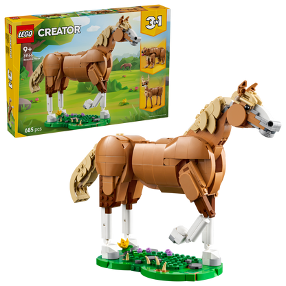 LEGO® Creator 3-in-1 Beautiful Horse - Đồ Chơi Lắp Ráp Động Vật 3-trong-1 (31166) LEGO - ảnh 4 - Lego