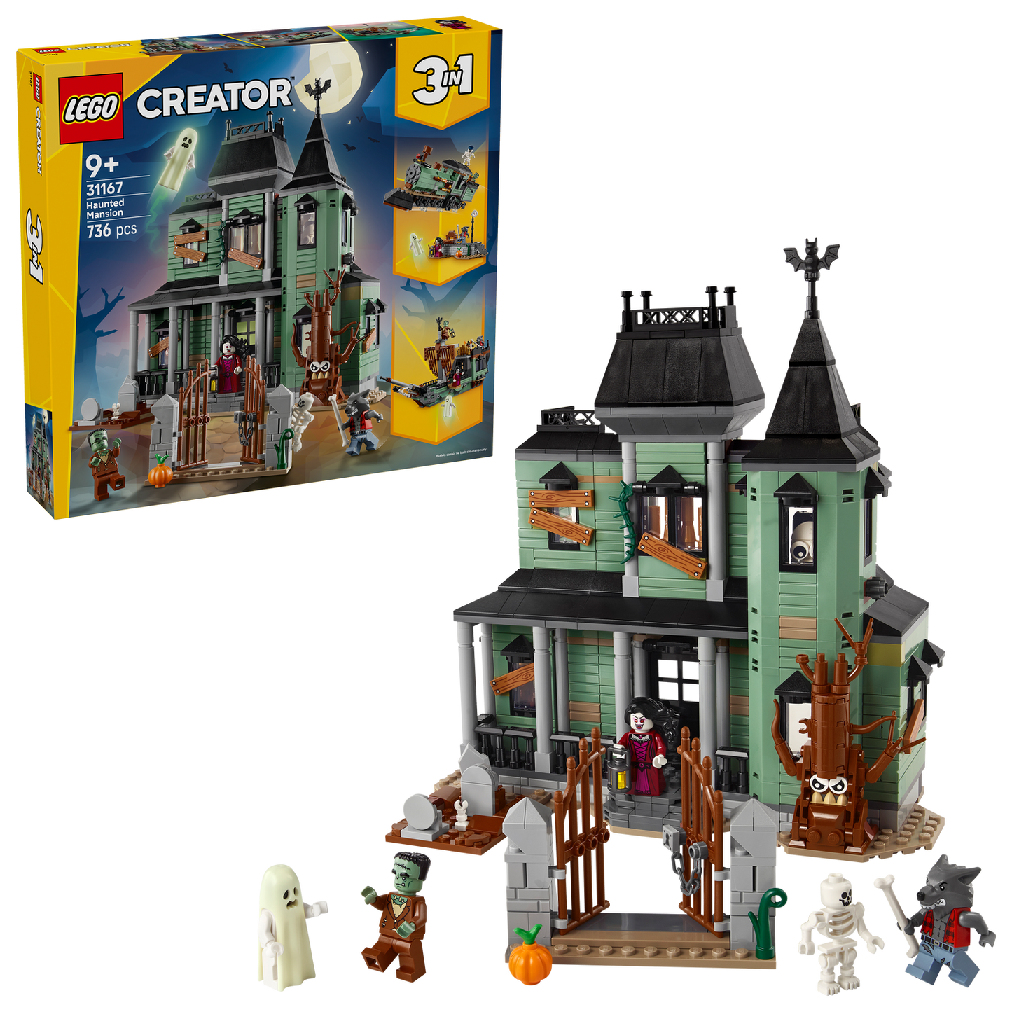 LEGO® Creator 3-in-1 Haunted Mansion - Đồ Chơi Lắp Ráp Dinh Thự Ma Ám - LEGO 31167
