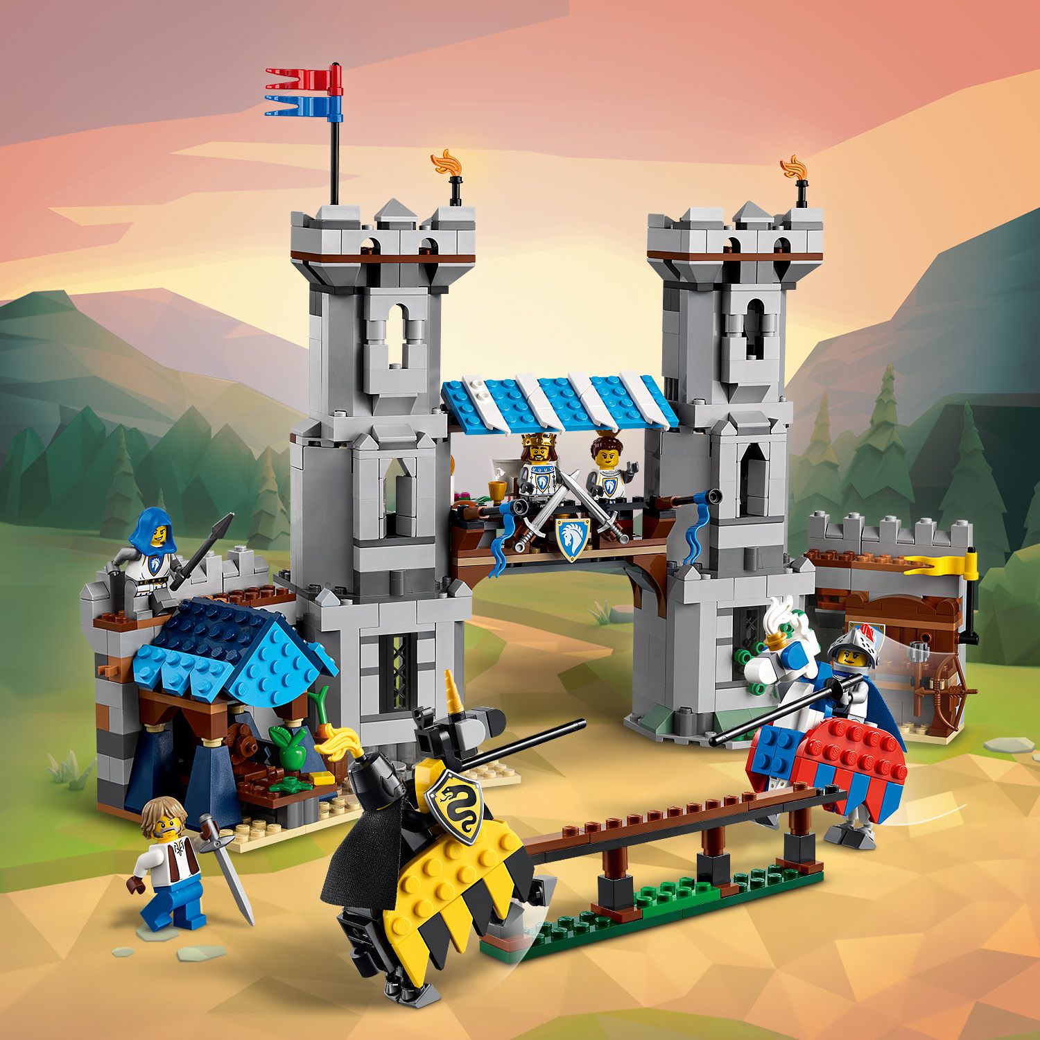 LEGO® Creator 3-in-1 Medieval Horse Knight Castle - Lâu Đài Hiệp Sĩ Trung Cổ LEGO 31168 LEGO - ảnh 3 - LEGO