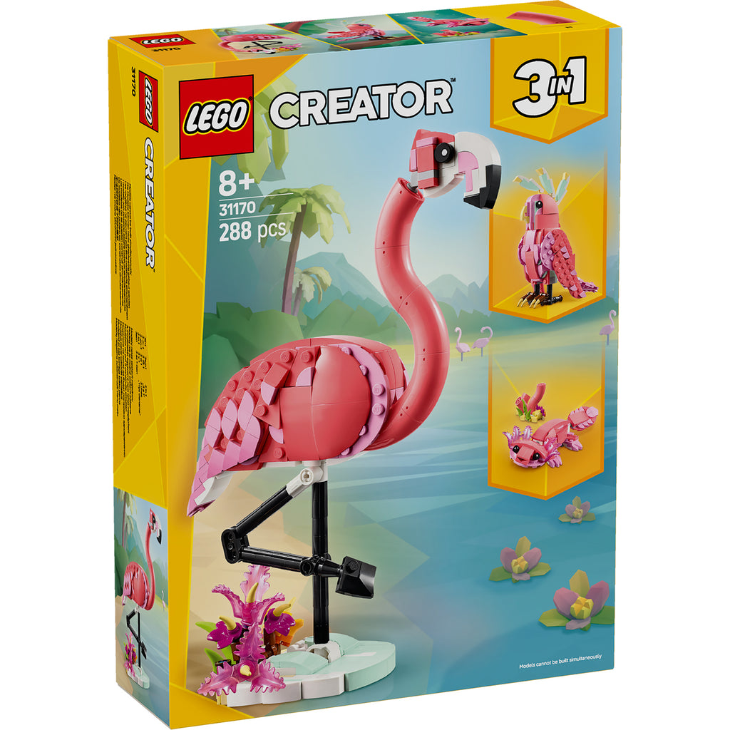 LEGO® Creator 3-in-1 Wild Animals: Pink Flamingo - Đồ chơi lắp ráp 3 trong 1 LEGO 31170 - Hình ảnh sản phẩm