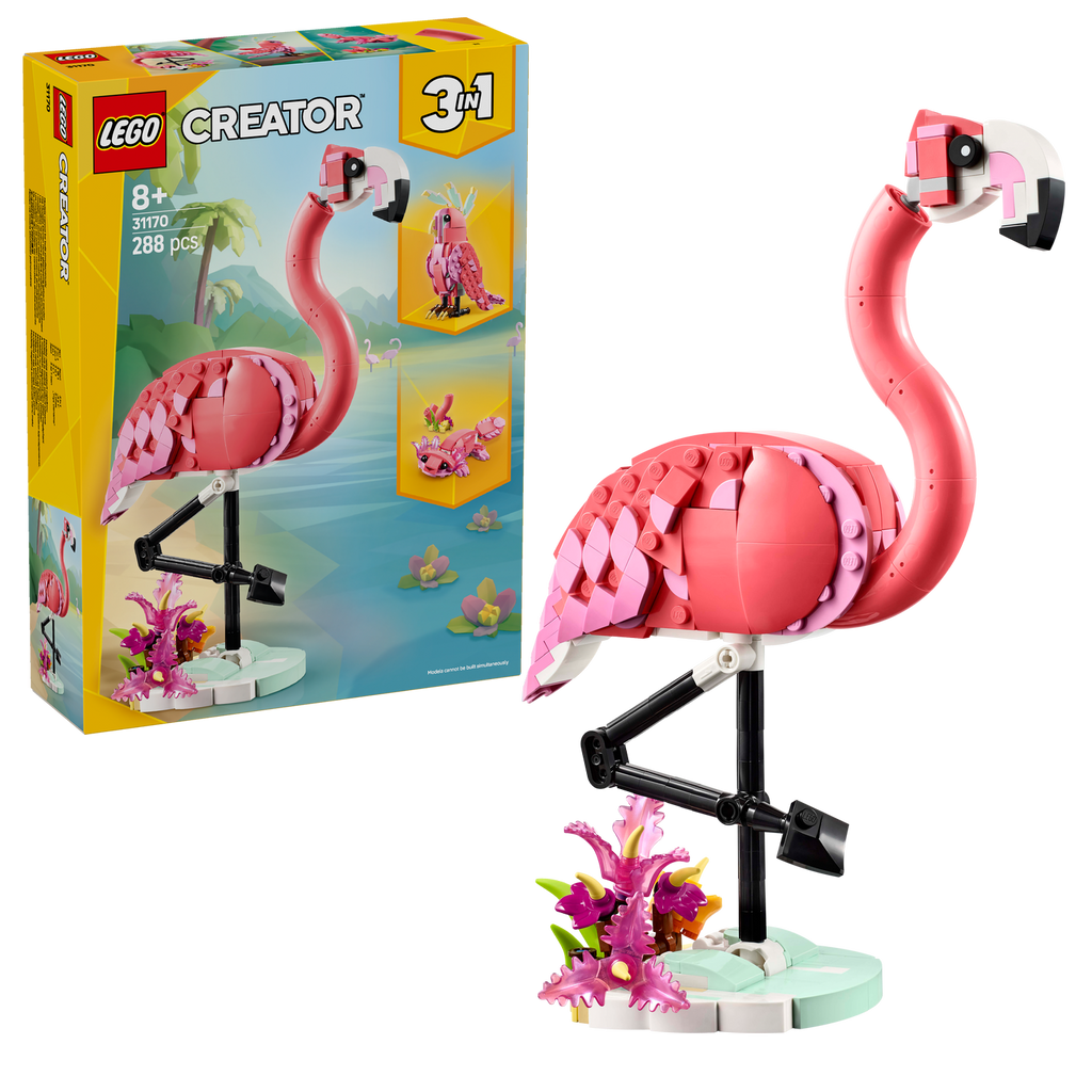 LEGO® Creator 3-in-1 Wild Animals: Pink Flamingo - Đồ chơi lắp ráp 3 trong 1 LEGO 31170