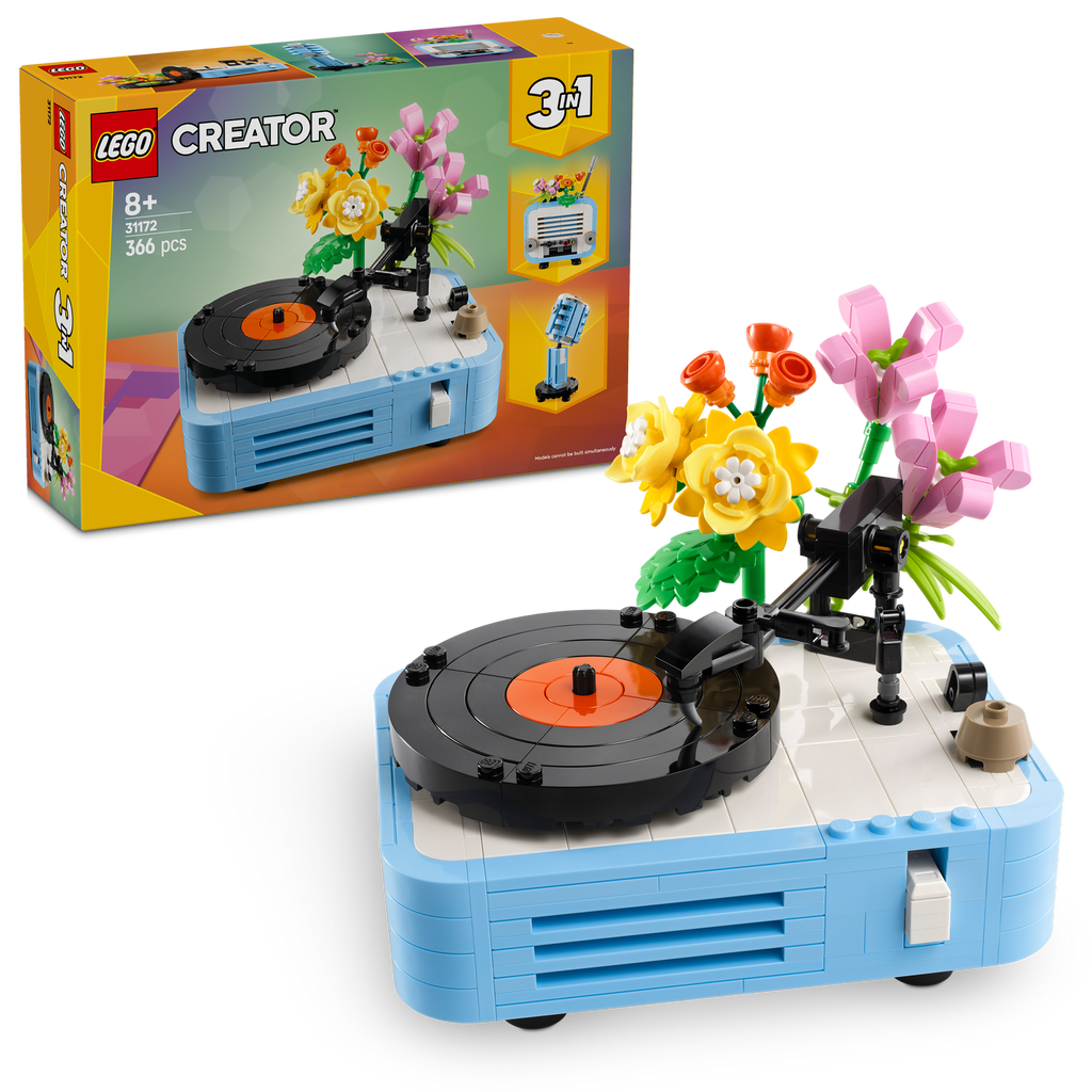 LEGO® Creator 3-in-1 Record Player with Flowers - Đồ chơi lắp ráp 3 trong 1 - LEGO 31172 - Hình ảnh bổ sung 4