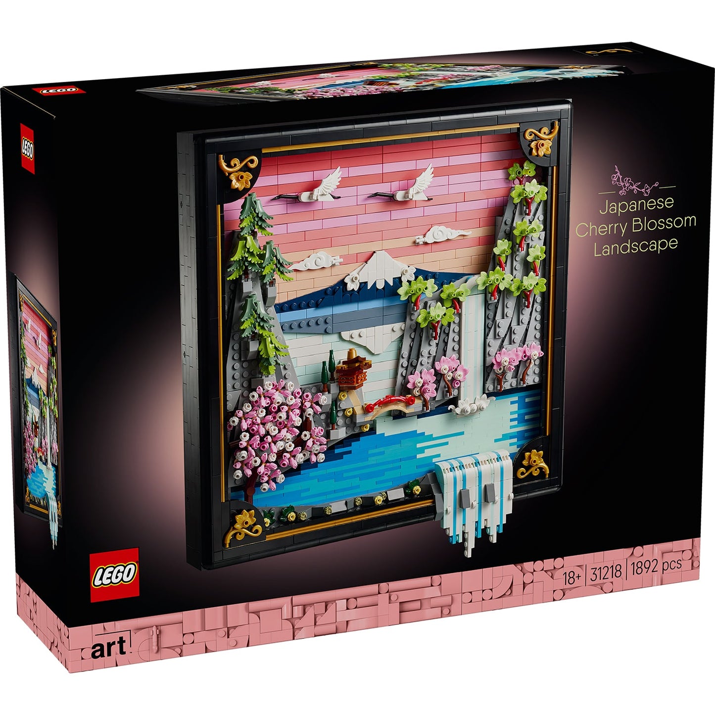 LEGO® Art Japanese Cherry Blossom Landscape - Tranh lắp ráp 3D phong cảnh Nhật Bản - LEGO 31218 - Hình ảnh sản phẩm