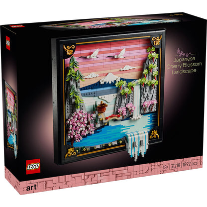 LEGO® Art Japanese Cherry Blossom Landscape - Tranh lắp ráp 3D phong cảnh Nhật Bản - LEGO 31218 - Hình ảnh sản phẩm
