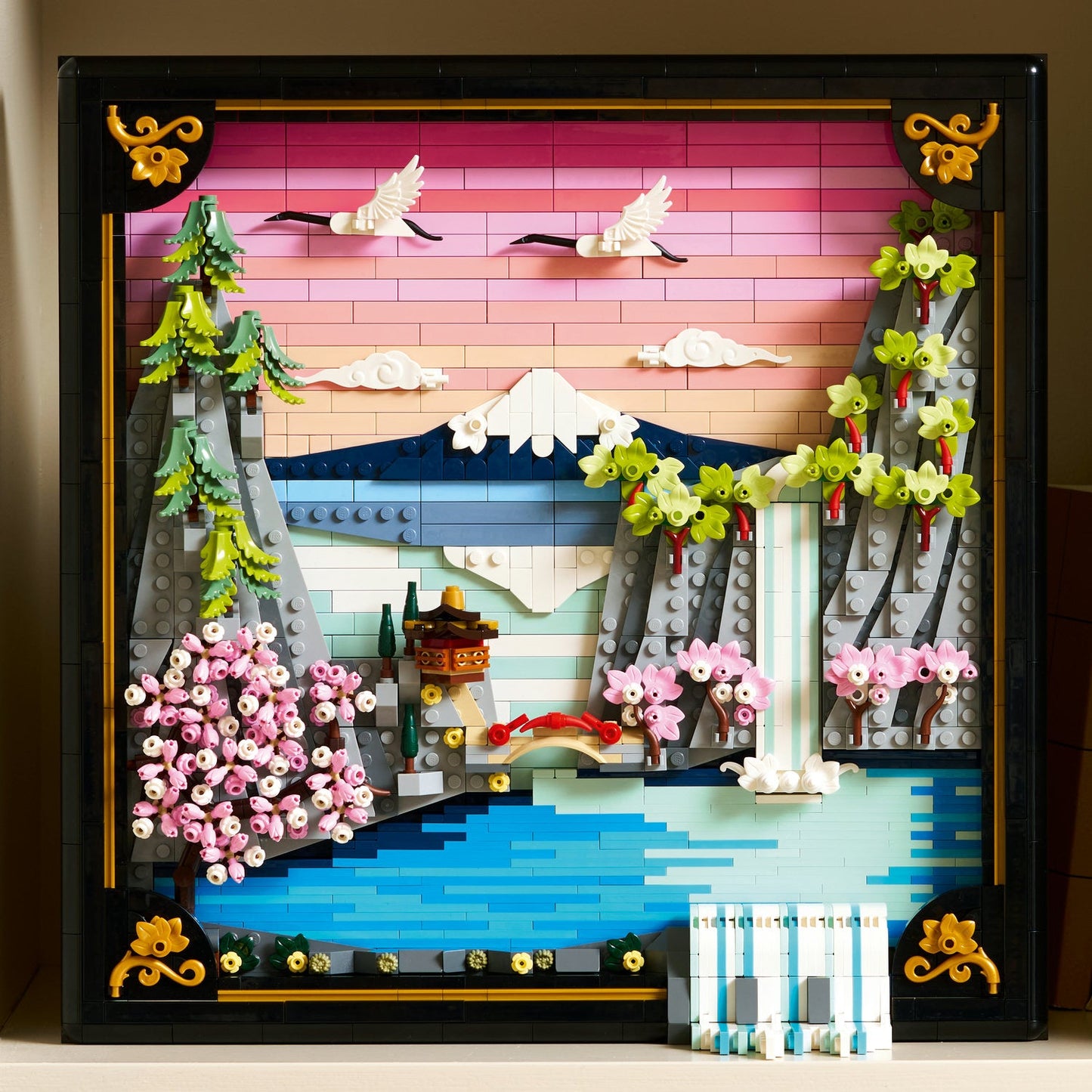 LEGO® Art Japanese Cherry Blossom Landscape - Tranh lắp ráp 3D phong cảnh Nhật Bản - LEGO 31218 - Hình ảnh bổ sung 8