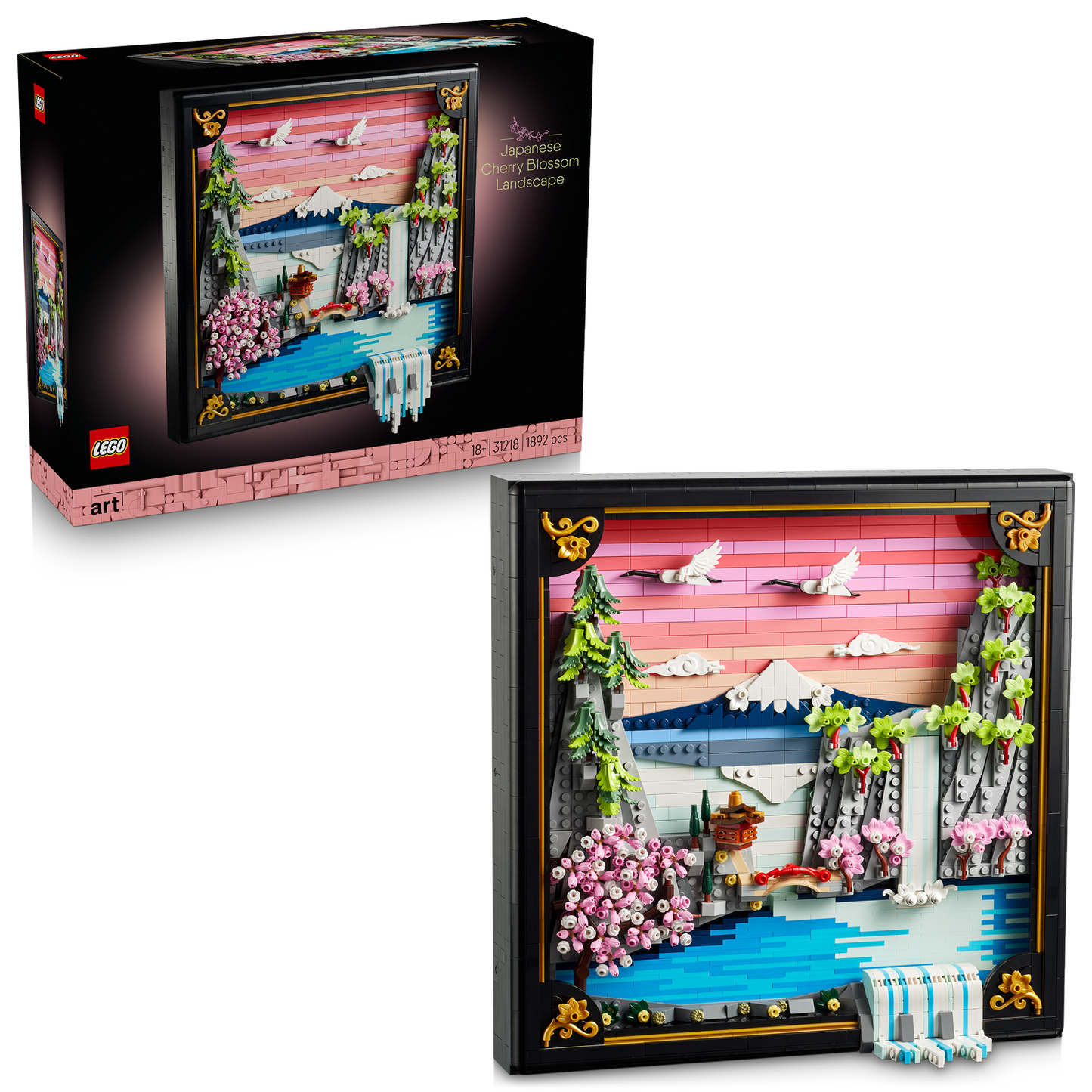 LEGO® Art Japanese Cherry Blossom Landscape - Tranh lắp ráp 3D phong cảnh Nhật Bản - LEGO 31218