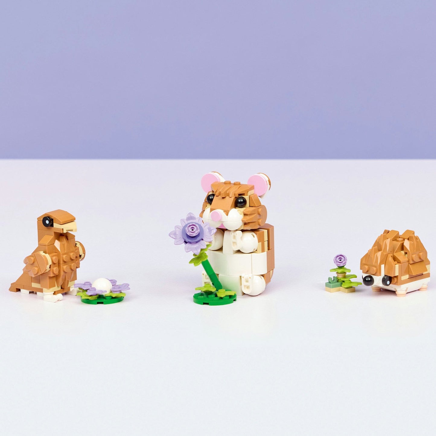 LEGO® Creator 3-in-1 Cute Hamster with a Flower - Đồ Chơi Lắp Ráp 3 Trong 1 Chuột Hamster, Nhím & Đại Bàng - LEGO 31376 - Hình ảnh bổ sung 4