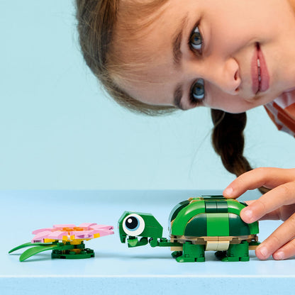 LEGO® Creator 3-in-1 Turtle with a Water Lily Flower - Đồ chơi lắp ráp Rùa và Hoa Súng 31377 - Góc nhìn khác 3