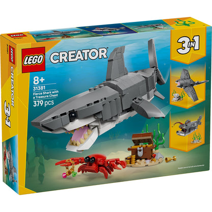 LEGO® Creator 3 in 1 Fierce Shark with a Treasure Chest - Bộ Lắp Ráp Cá Mập 3 Trong 1 - LEGO 31381 - Hình ảnh sản phẩm