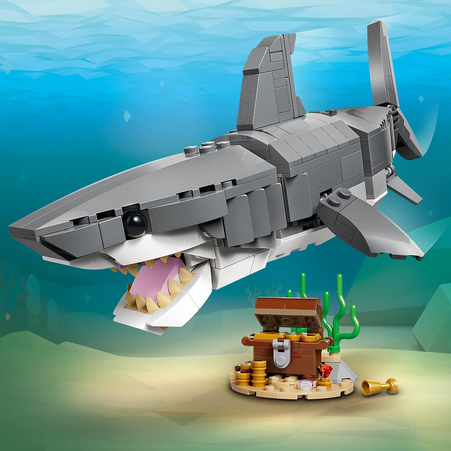 LEGO® Creator 3 in 1 Fierce Shark with a Treasure Chest - Bộ Lắp Ráp Cá Mập 3 Trong 1 - LEGO 31381 - Hình ảnh bổ sung 6