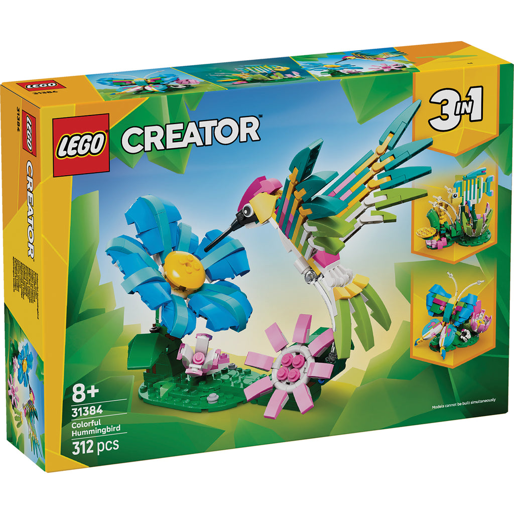 LEGO® Creator 3-in-1 Wild Animals: Colourful Hummingbird - Đồ chơi lắp ráp 3 trong 1 Động vật Hoang dã - LEGO 31384 LEGO