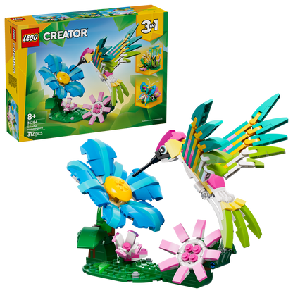 LEGO® Creator 3-in-1 Wild Animals: Colourful Hummingbird - Đồ chơi lắp ráp 3 trong 1 Động vật Hoang dã - LEGO 31384 LEGO